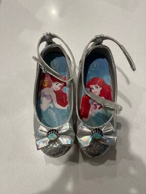Disney Ariel Silver Holographic Girls Dress Shoes